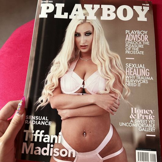 Autographed Playboy Finland magazine by Tiffani Madison
