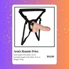 Harness with dildo