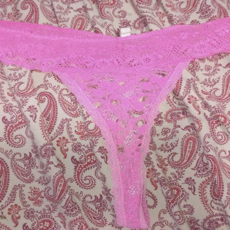 Worn pink Aeropostale panties