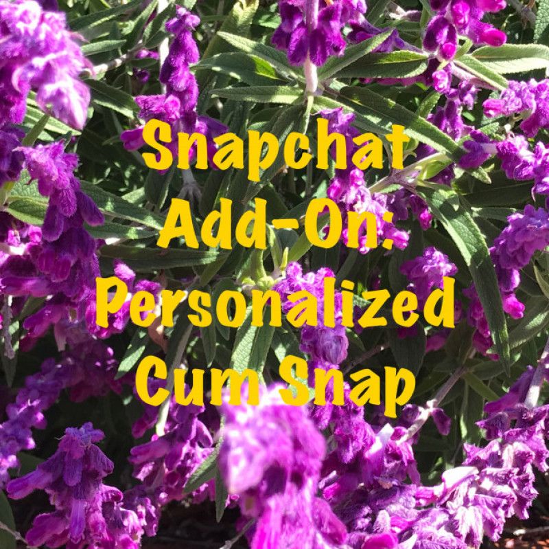 Snapchat Add On: Personalized Cum Snap