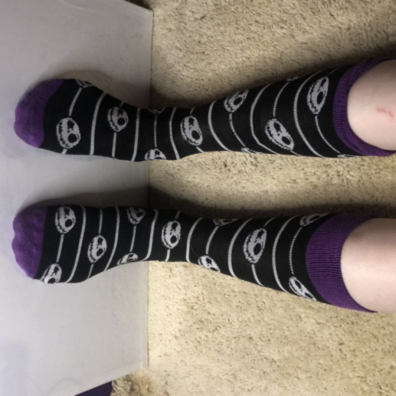 Striped Jack Skellington Socks