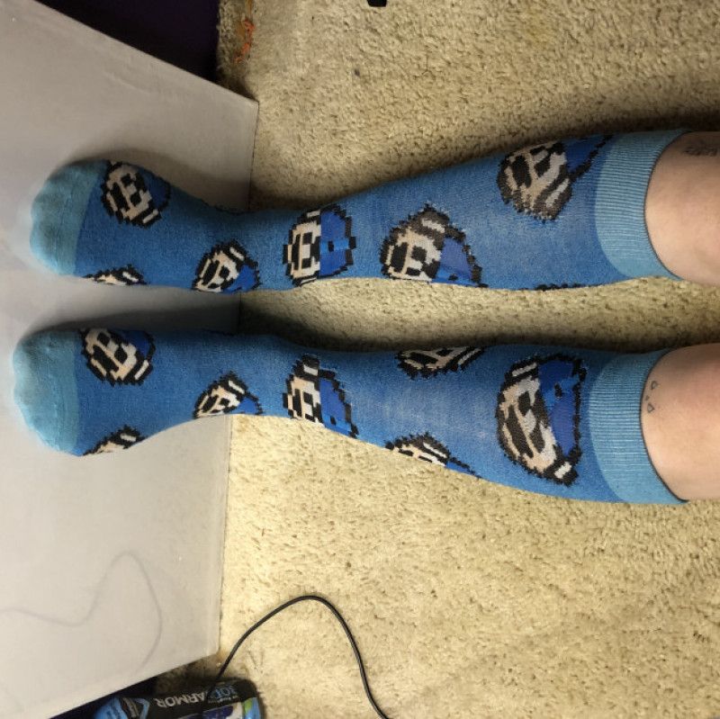 Blue Megaman socks