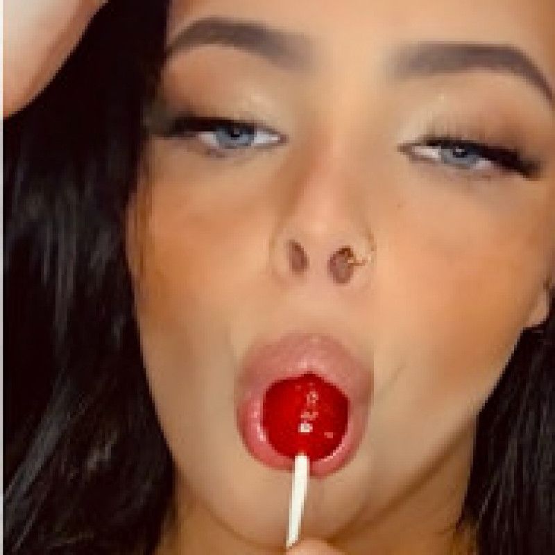 Sucked on lollipop