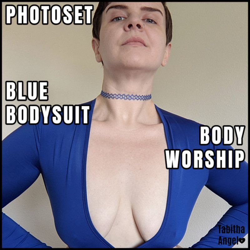 Blue Bodysuit Body Worship