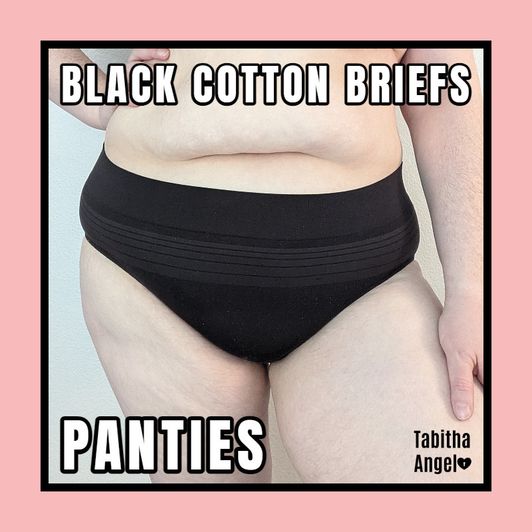 Panties Black Cotton Briefs