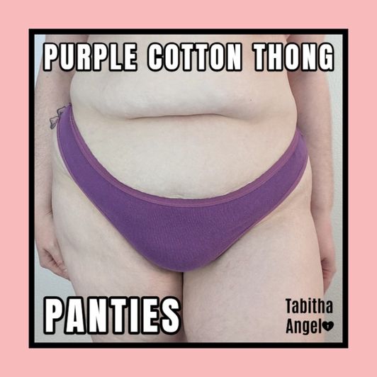 Panties Purple Cotton Thong