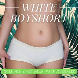 White Gym Boy Short Panties