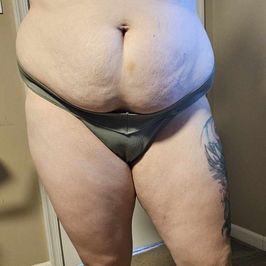 Forest Green Thick Band Thong