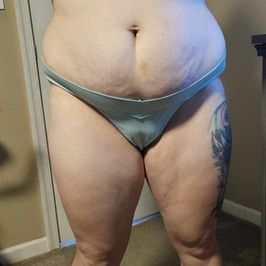 Light Blue Thick Band Thong