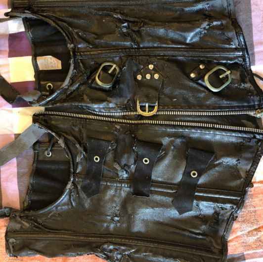 My leather mistress corset
