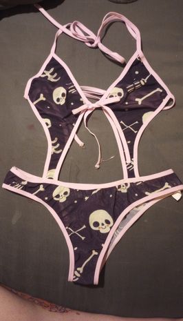 Skulls and Bones Mesh Bodysuit