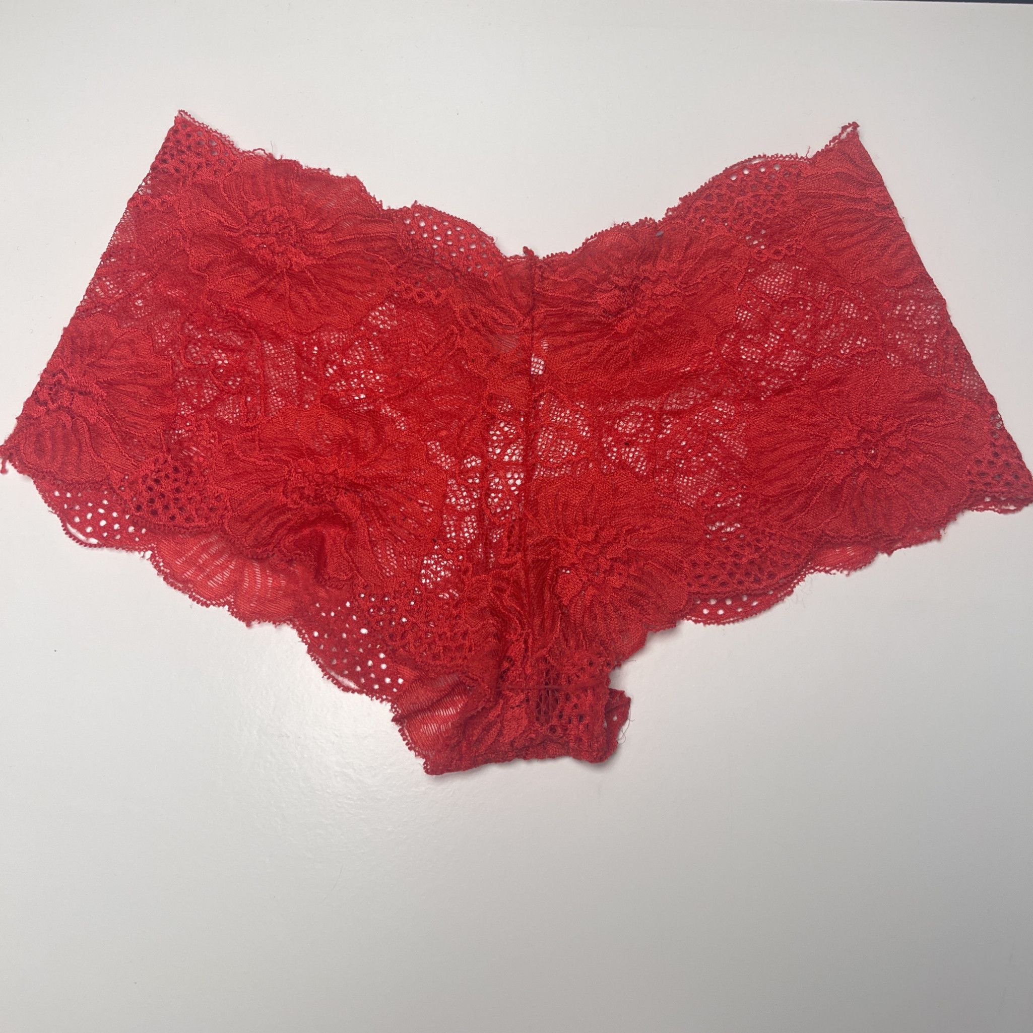 Red lace knickers