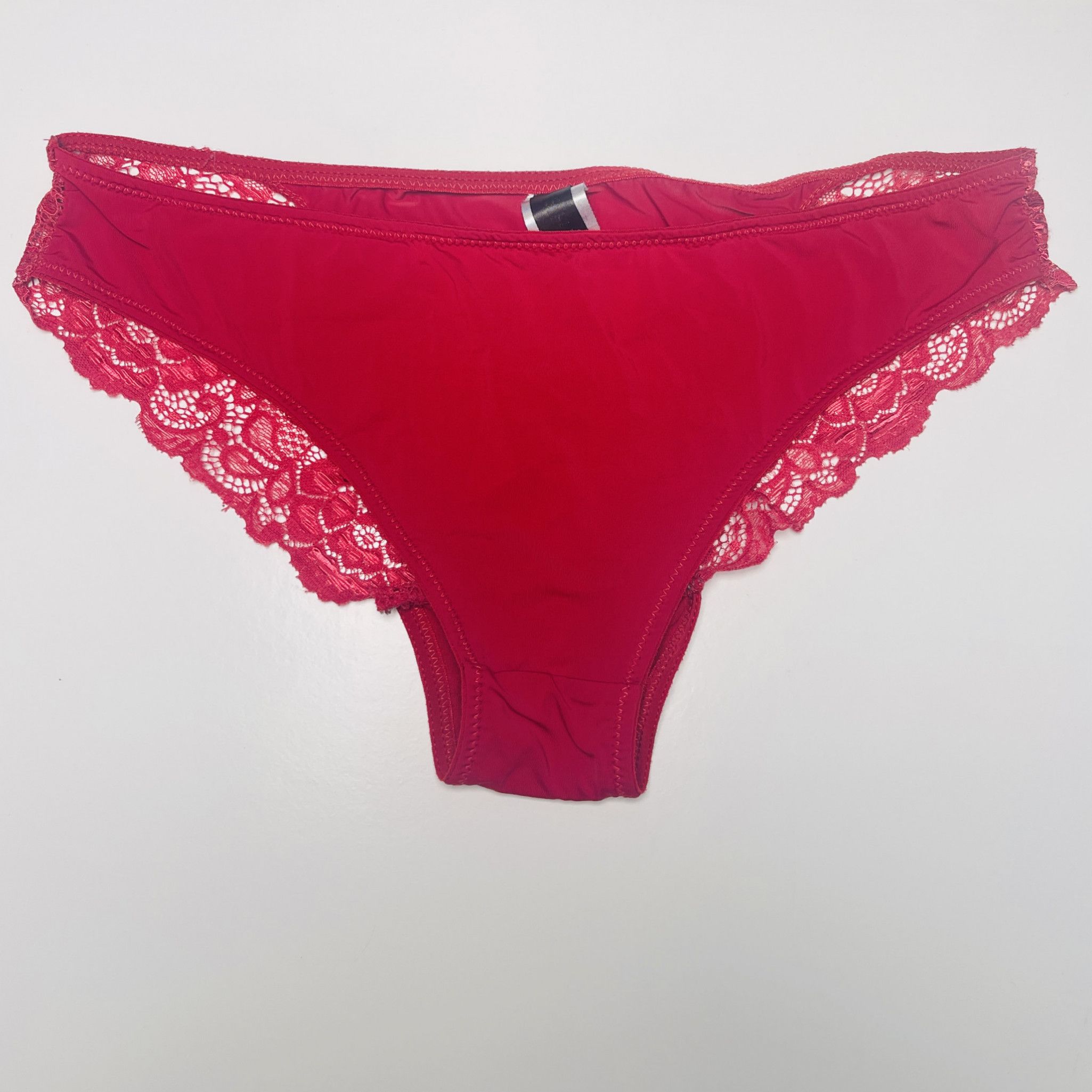 Red lace panties