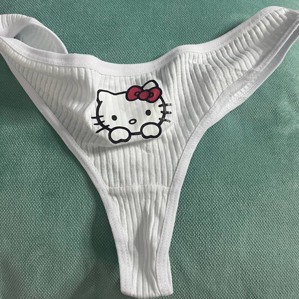 White hello kitty pants