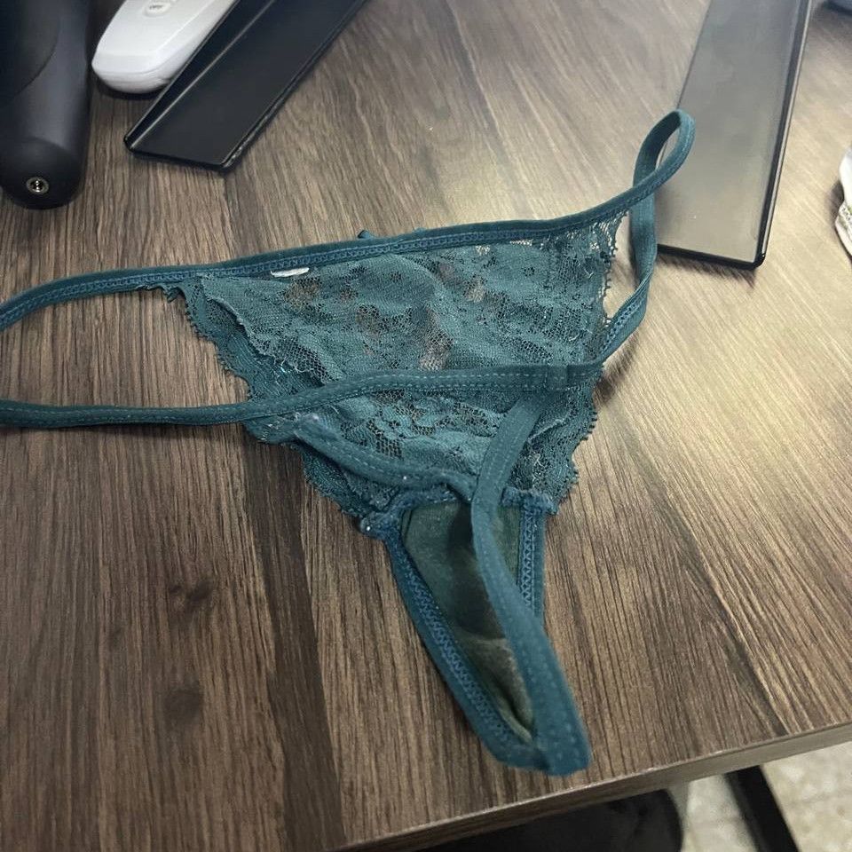 Thong Blue Lace Worn for 2 days