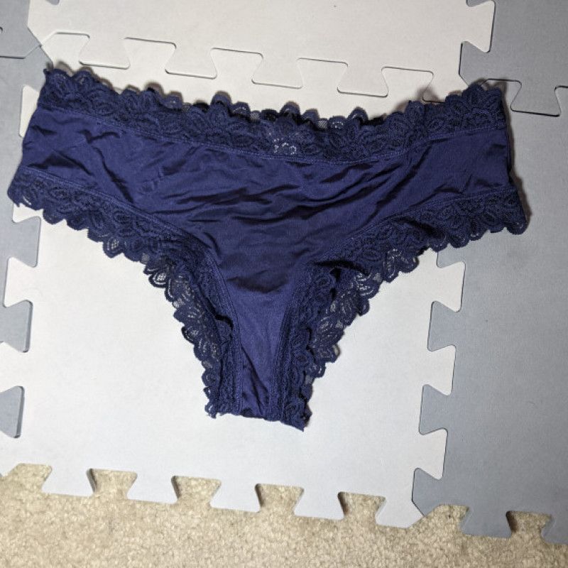 Navy blue silky panty