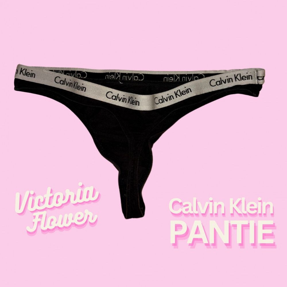 Calvin Klein Black Panty Small Victoria Flower