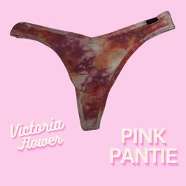 PINK Mauve Tie Dye Panty Victoria Flower