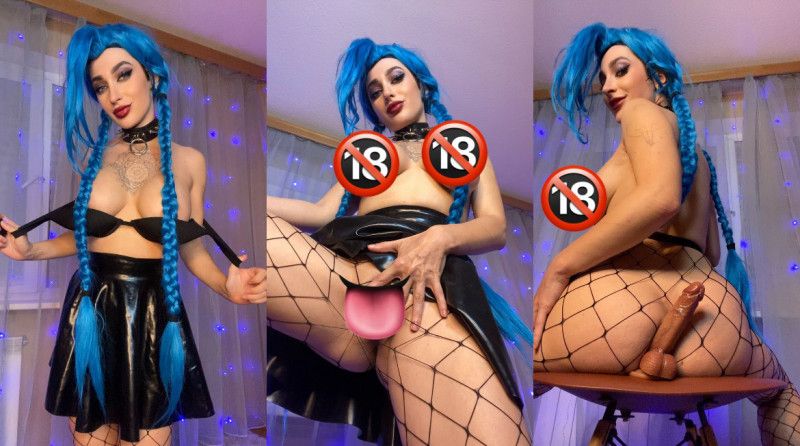 Jinx Cosplay Facesitting Pussy Play