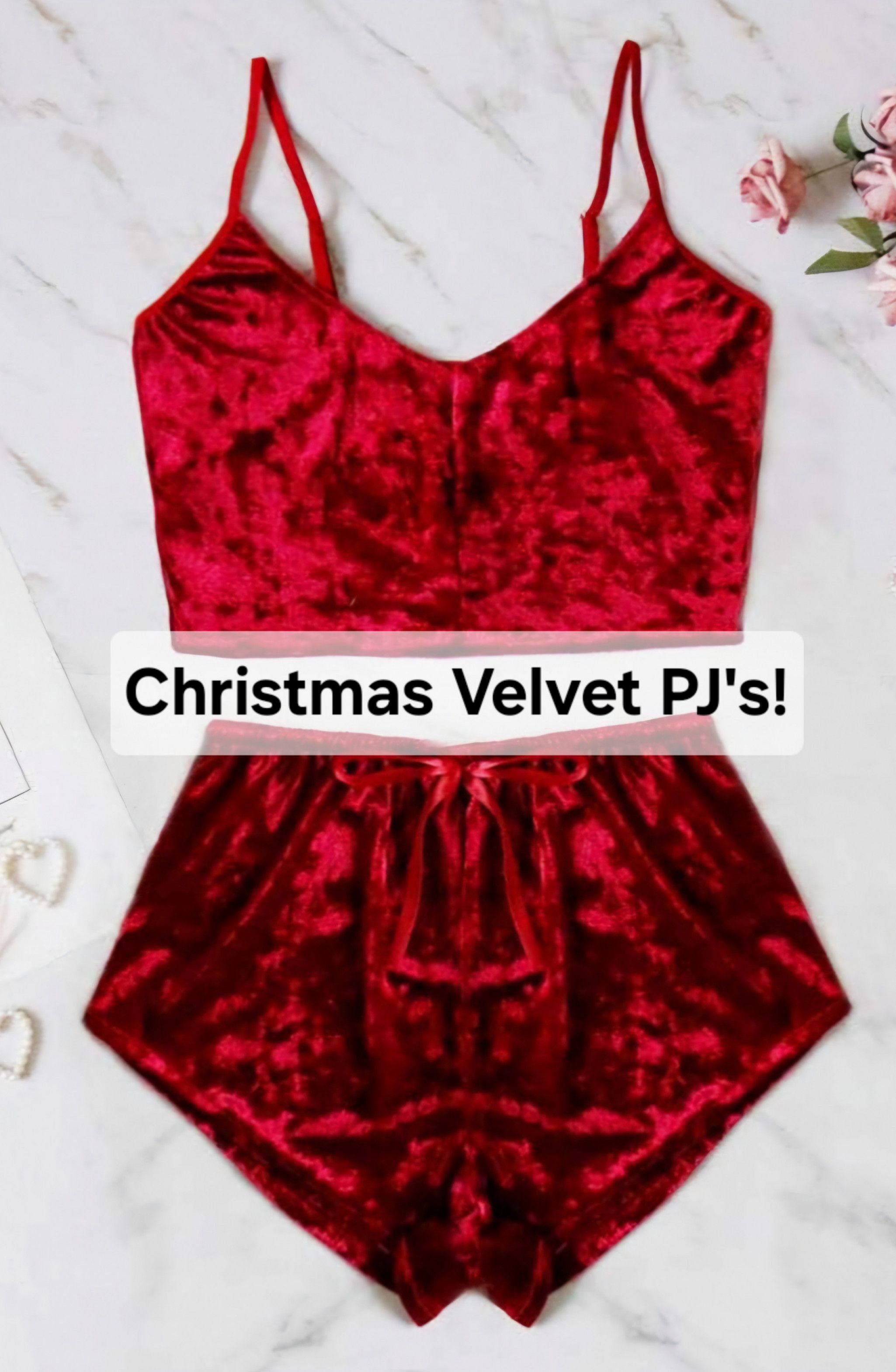 My Red Or Green Velvet PJ Set Plus 2 Vids