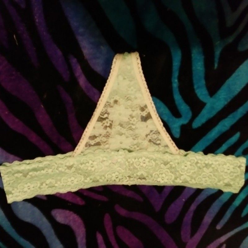 Green Lace Thong