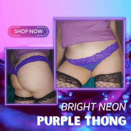 Bright Neon Purple Thong