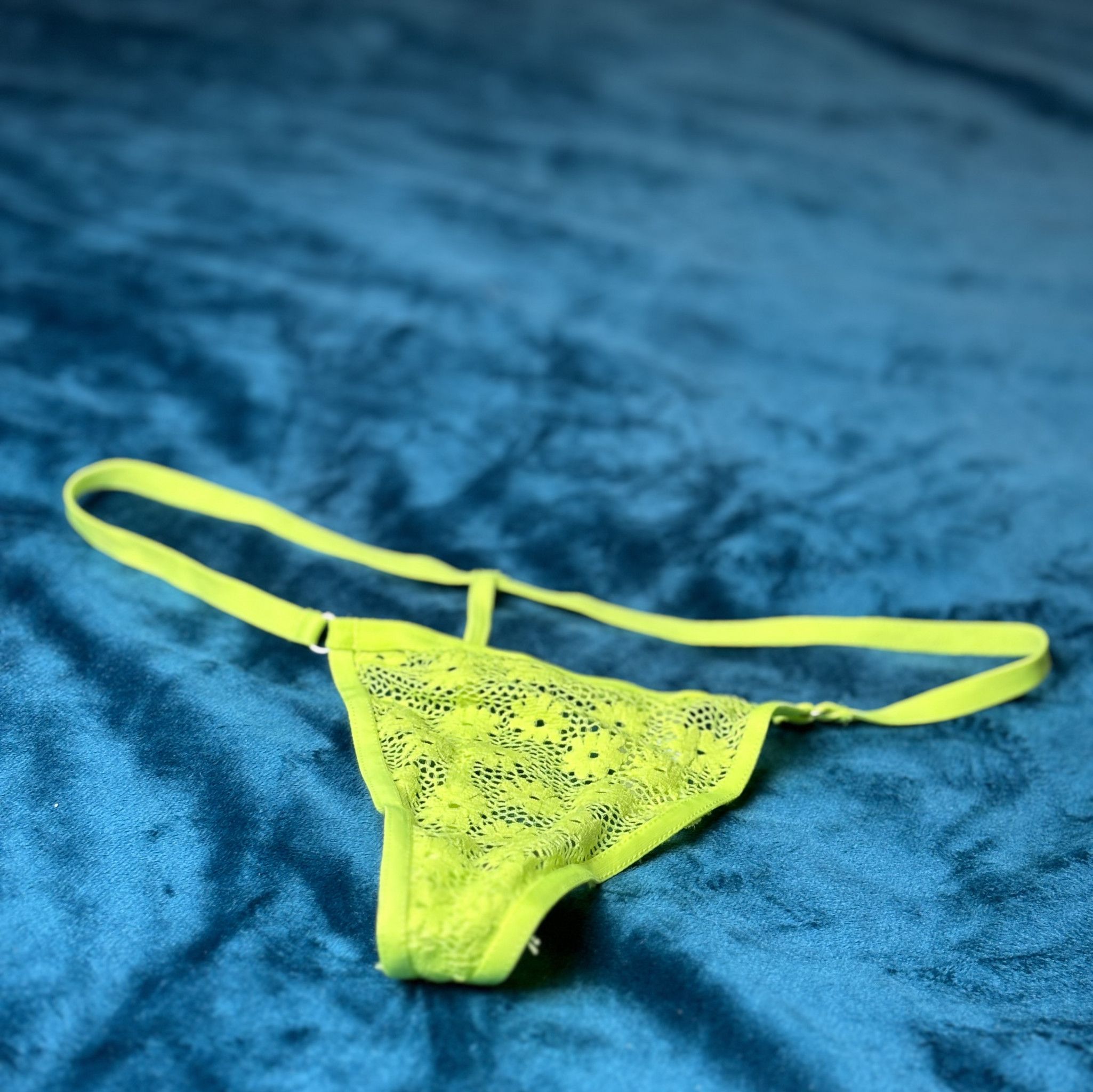 Pretty little Neon Thong worn by me all day