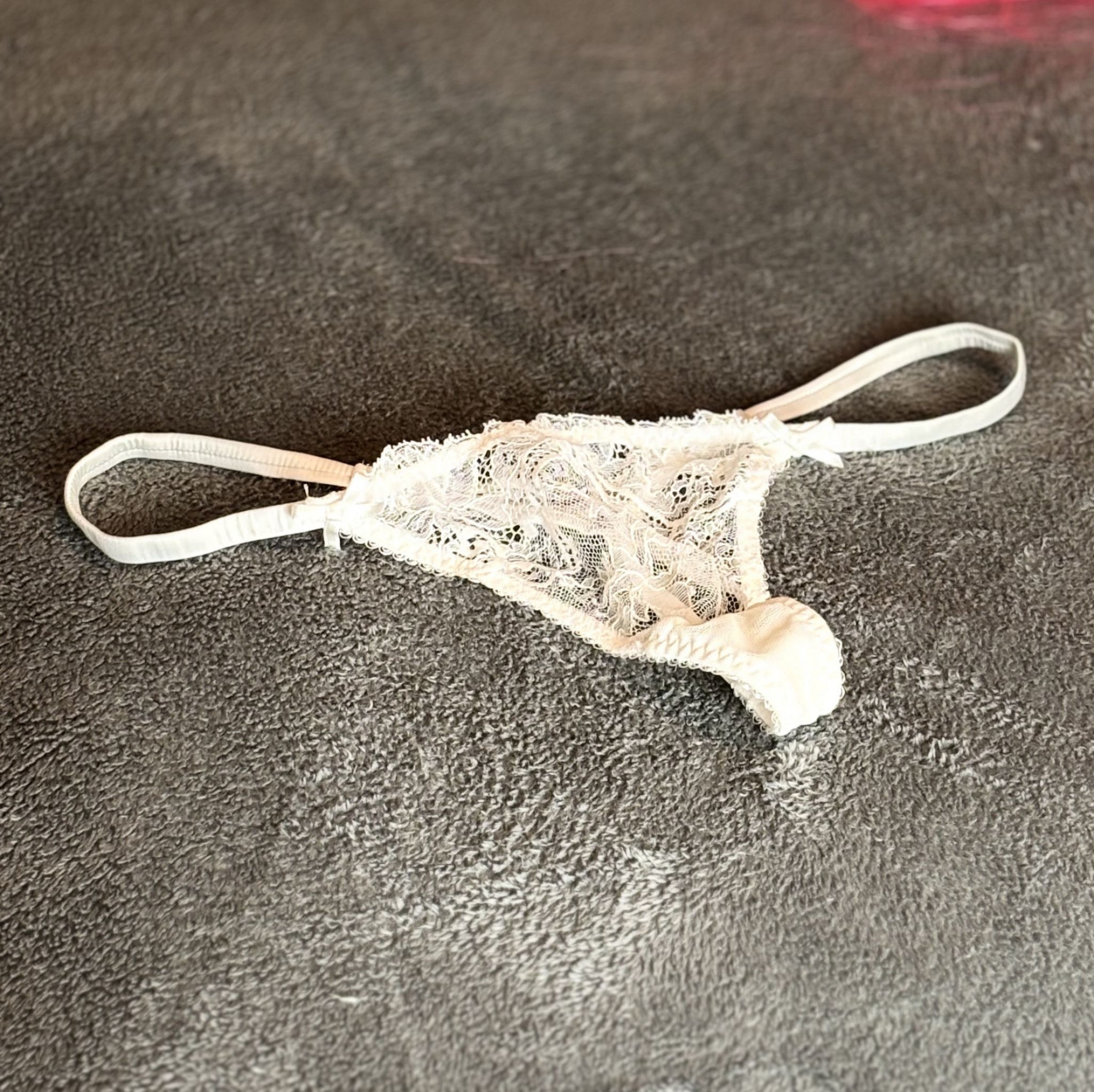 My pretty little white thong