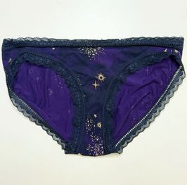 Dirty Dark Blue Celestial Bikini Panties