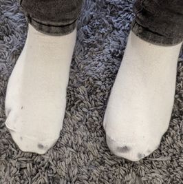 Dirty white socks