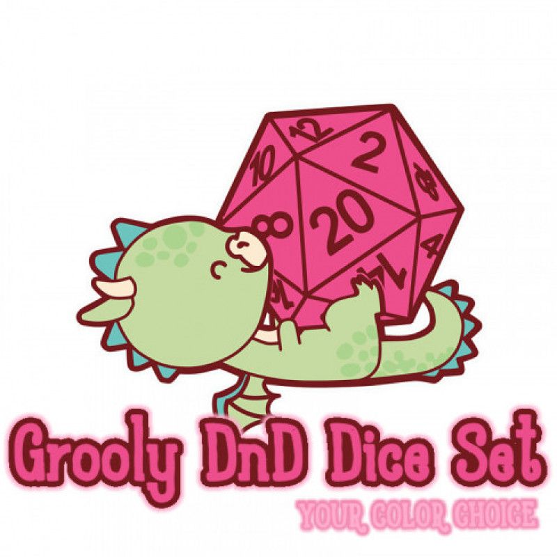 Your Color Choice Grooly DnD Dice Set