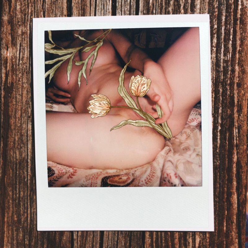 Fully nude Polaroid