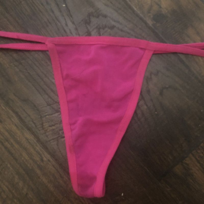 Hot Pink G String Wet With My Juices