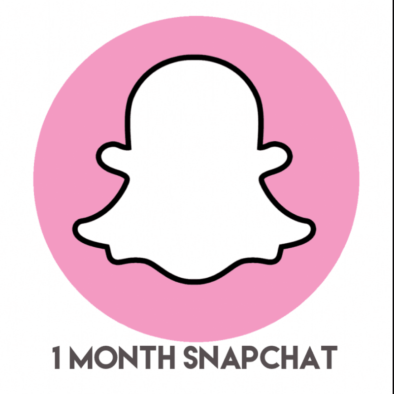 1 month snapchat