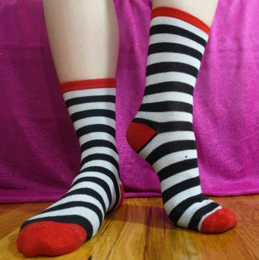 Black White and Red Socks!