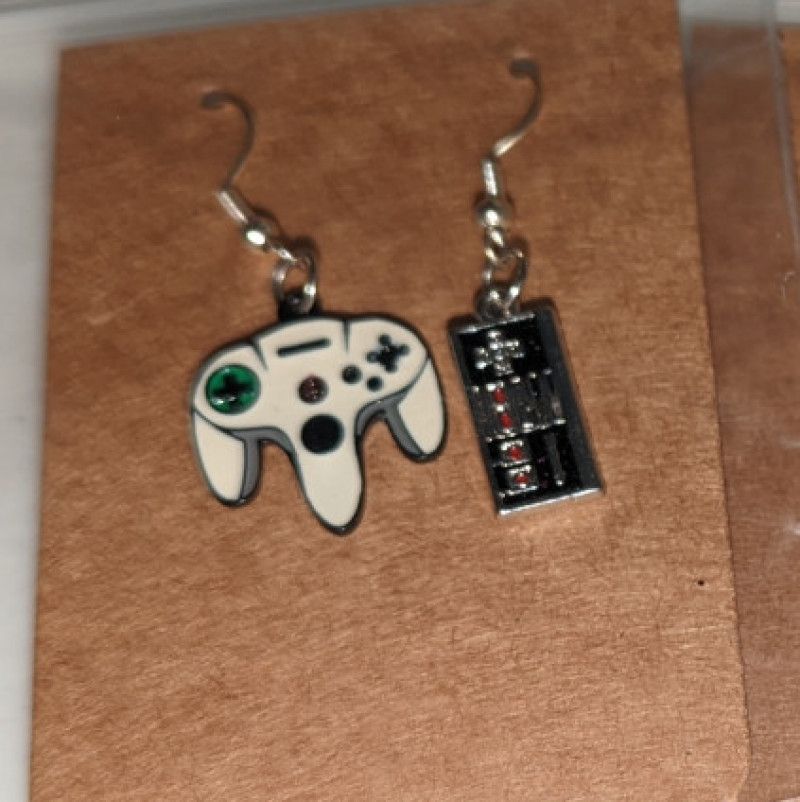 vintage game earrings