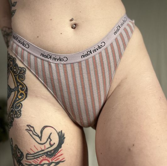 Striped Calvin Klein Thong