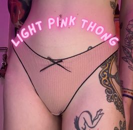 Light Pink Thong with Bow