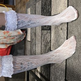 Frilly see through socks