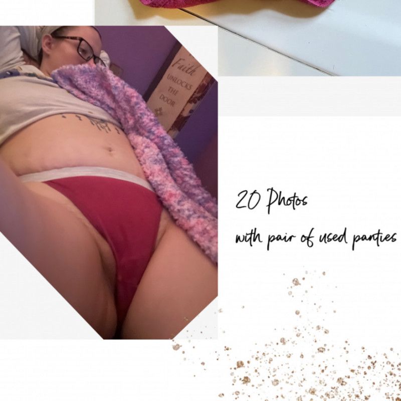 20 photos and pair of used panties