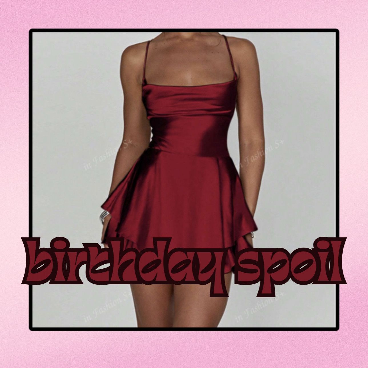 Get me: Red Satin Dress