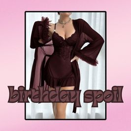 Get me: Burgundy Babydoll Set