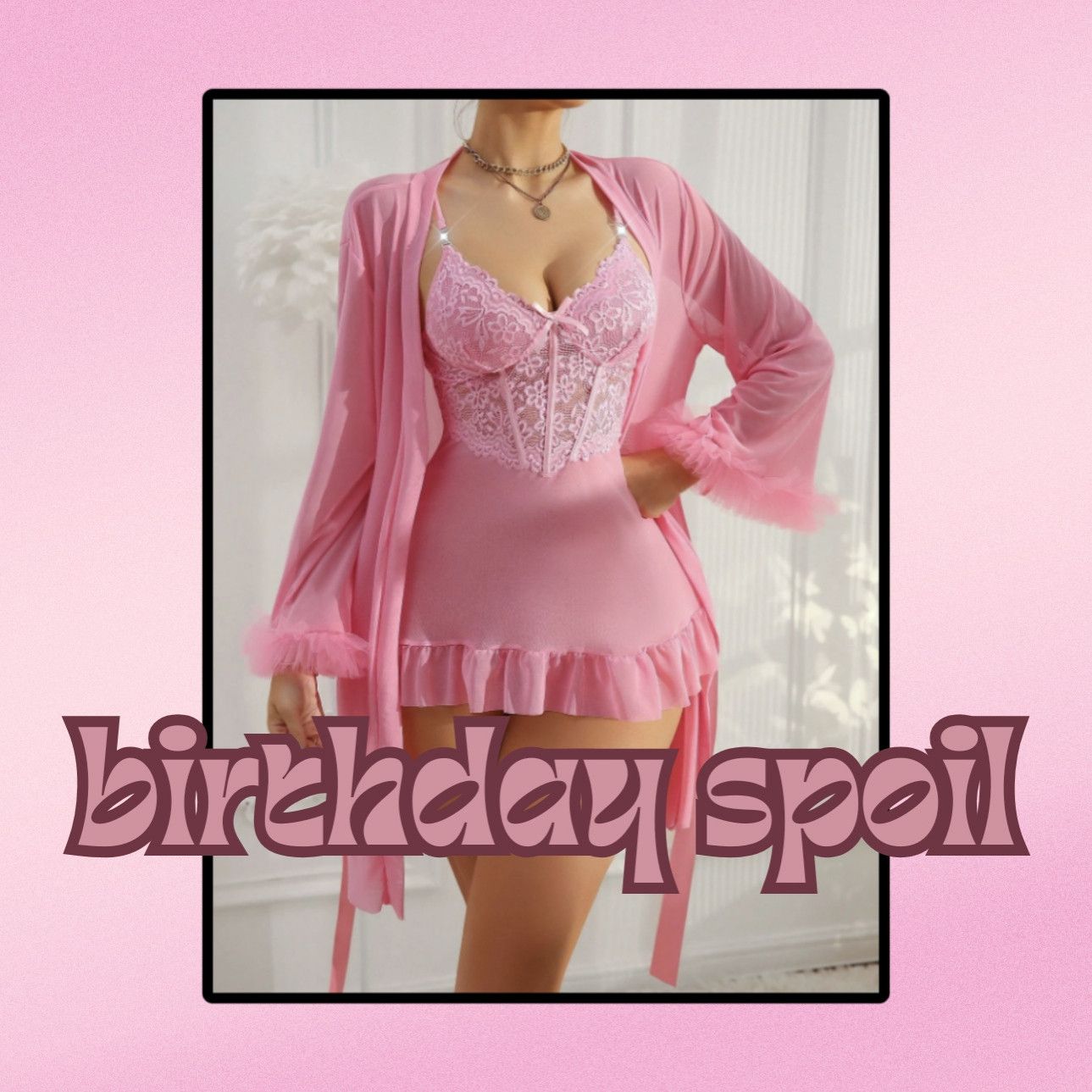 Get me: Pink Babydoll Set