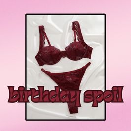 Get me: Burgundy Lace Lingerie Set