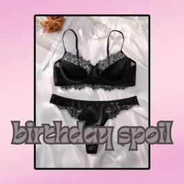 Get me: Black Satin Lingerie Set