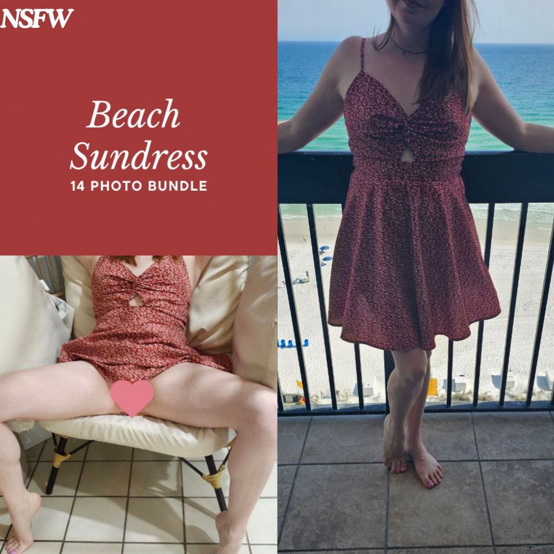 14 NSFW pics of me posing in a red sundress!