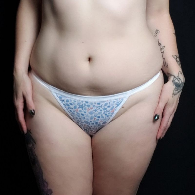 New Ocean Print Thong