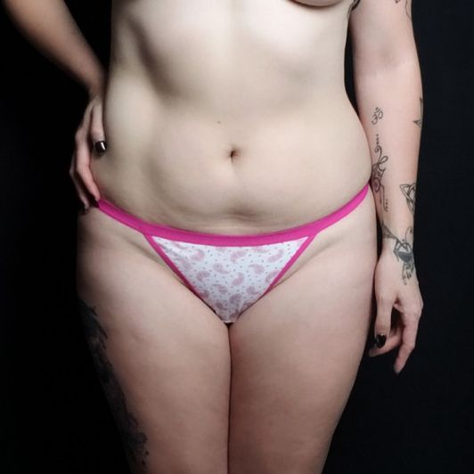 New Pink Paisley Print Thong