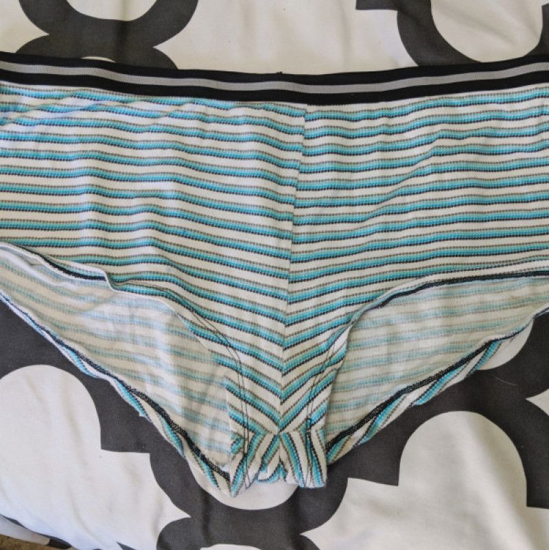 basic blue striped fruit of loom panties