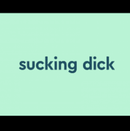 Sucking cock